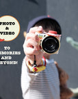 Jessie mini digital Camera - Close-up of Child Holding Camera, Compact Design Perfect for Little Hands.