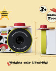 Jessie mini camera with iconic hat and cow-girl print.It's good for age 3+, and it's a game free camera.