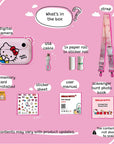 kiimento Sanrio Hello Kitty Print Camera Model P accessories set – USB cable, print paper refill and user manual