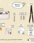 kiimento Model P Panda Print Camera accessories set – USB cable, print paper refill, and user manual