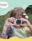 Kid-Friendly Kuromi Digital Camera – Model A with Rechargeable Battery, HD Display, Selfie Mode & 32GB Storage.