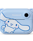 Front view of the Kidamento Model P Cinnamoroll limited-edition instant print camera on a white background
