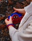 Child holding kiimento Marvel Spider-Man Digital Camera Model K – red and blue touchscreen kids camera