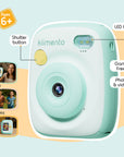 Mint Print Pro Camera with selfie, video, and frame features.