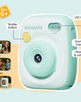 Mint Print Pro Camera with selfie, video, and frame features.
