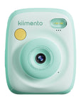 Mint Print Pro Camera with a yellow button and a flash.