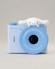 kiimento Sanrio Cinnamoroll Mini Camera Model A – blue kids mini camera with Cinnamoroll figurine topper
