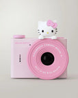 kiimento Sanrio Hello Kitty Mini Camera Model A – pink kids mini camera with Hello Kitty figurine topper