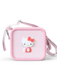 Pink silicone Hello Kitty bag with a matching adjustable strap.