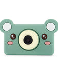 Front view of the Kidamento Model C kids digital camera in Bear design