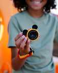 Child holding kiimento Disney Mickey Mouse Mini Camera Model A – red Mickey Mouse mini camera for kids