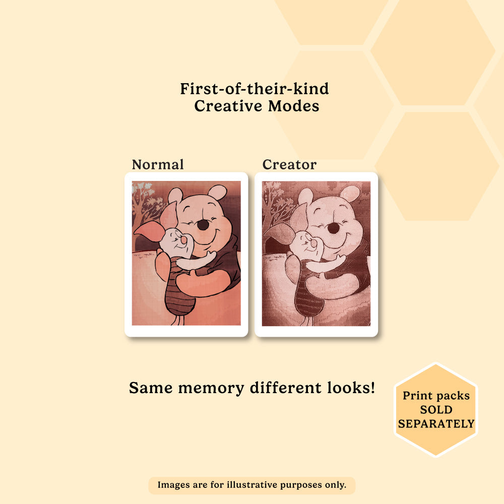 kiimento disney winnie the pooh kids camera creative mode and normal mode comparison for fun photo effects