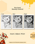 kiimento disney winnie the pooh thermal print kids camera with adjustable print density low mid high settings