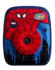 Spider-Man Print Pro Camera with a cityscape background.
