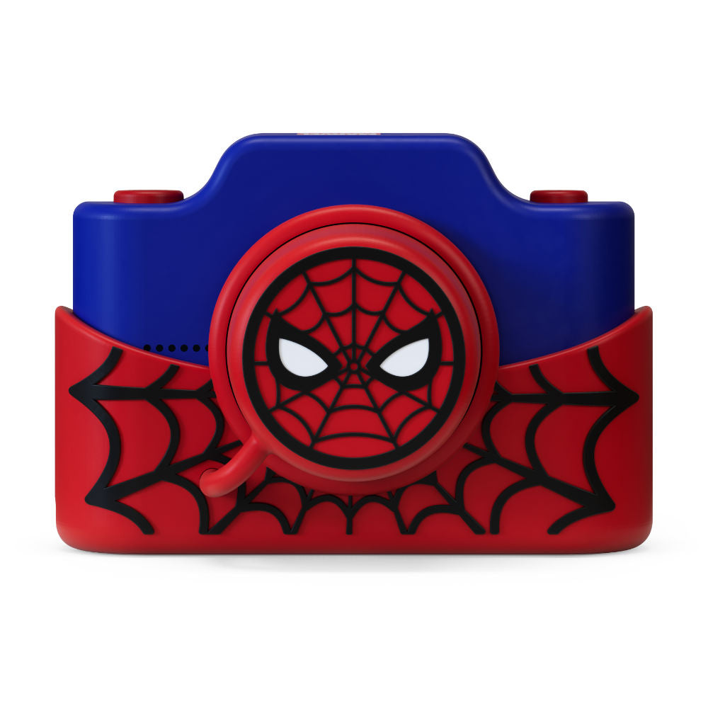 A blue and red Spider-Man digital camera for kids.
