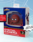 Spider-Man digital camera with a red and blue design.